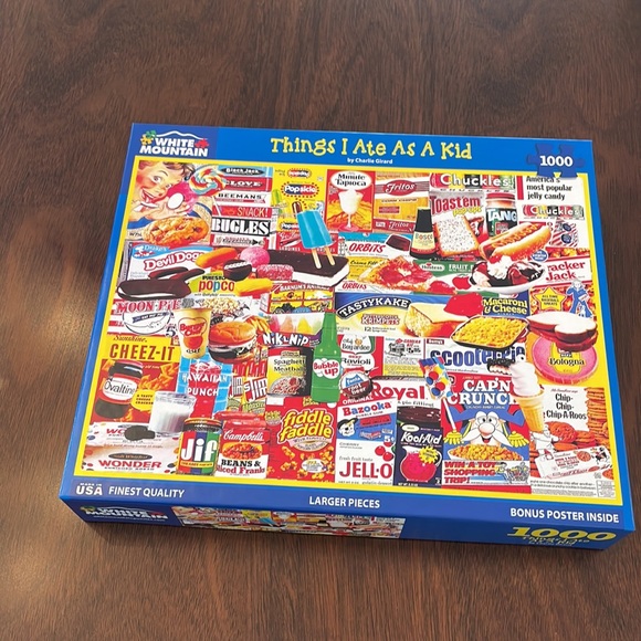 White Mountain 1,000 piece puzzle-things I ate as a kid - Picture 2 of 9